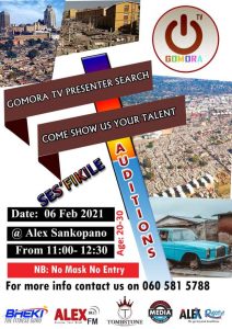 Gomora TV is looking for presenters