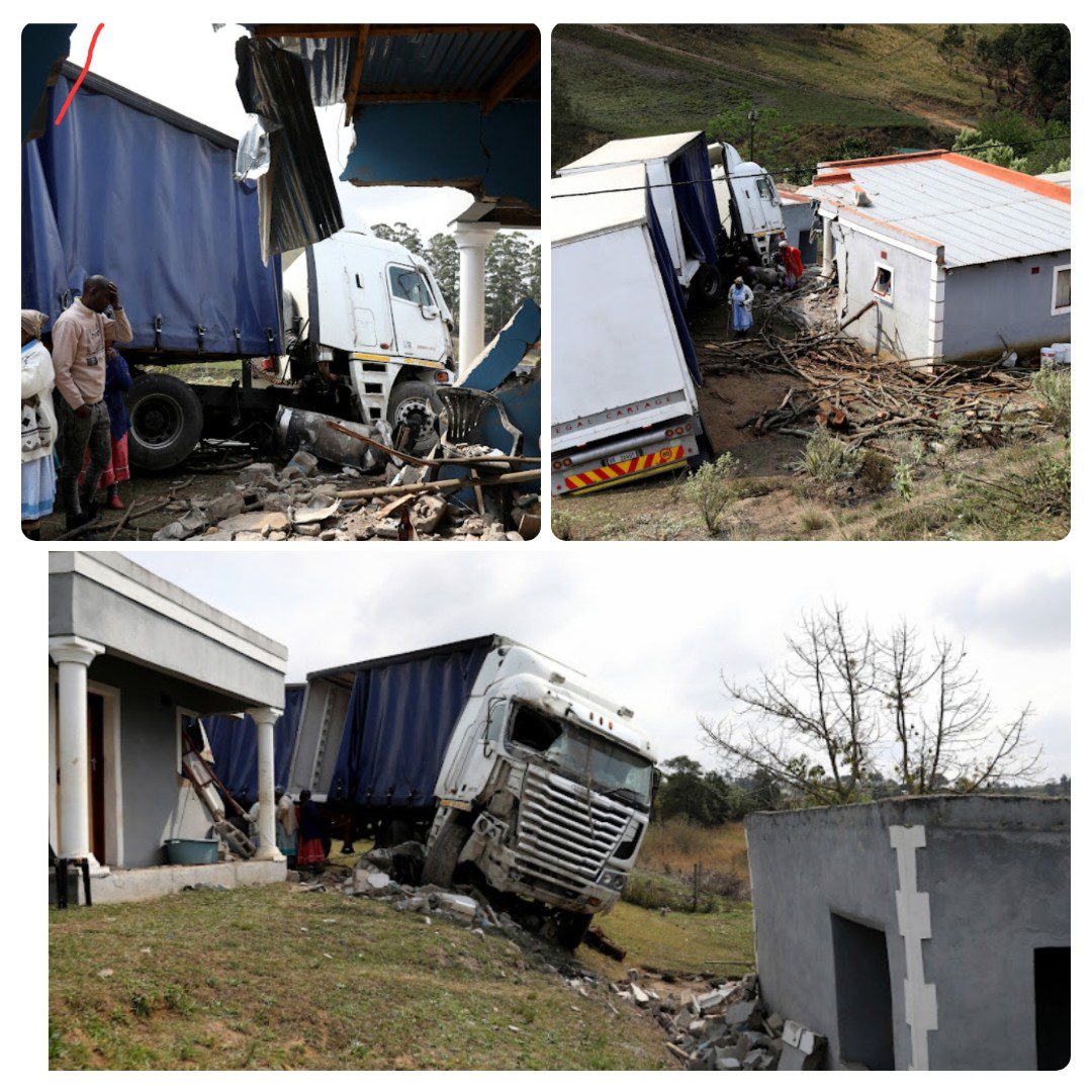 KZN family’s lucky escape after truck crashes into their house