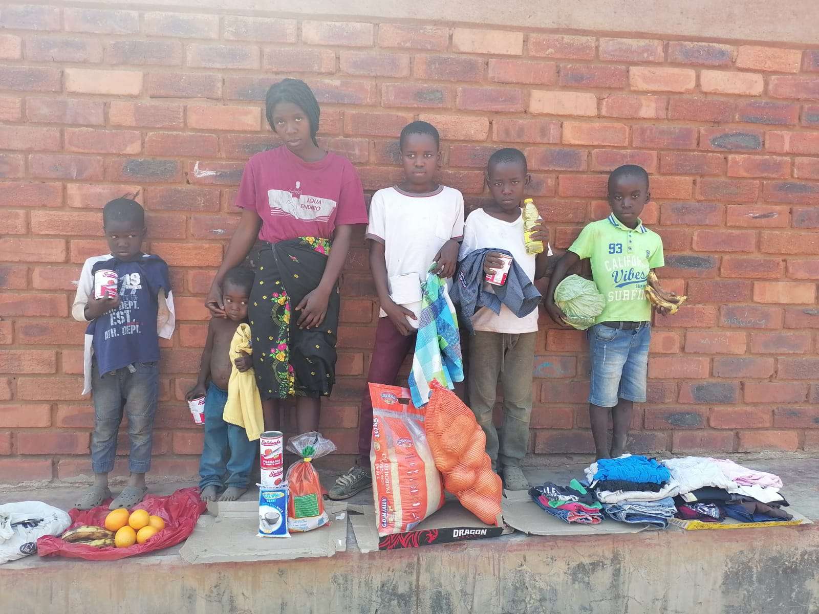 Philanthropist donates basic food hamper to 7 destitute-orphaned siblings