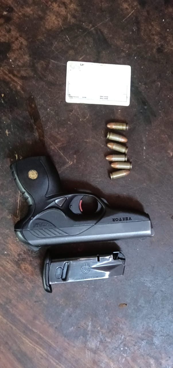 A 34-YEAR-OLD SUSPECT ARRESTED FOR POSSESSION OF AN UNLICENSED FIREARM IN MASHATE VILLAGE