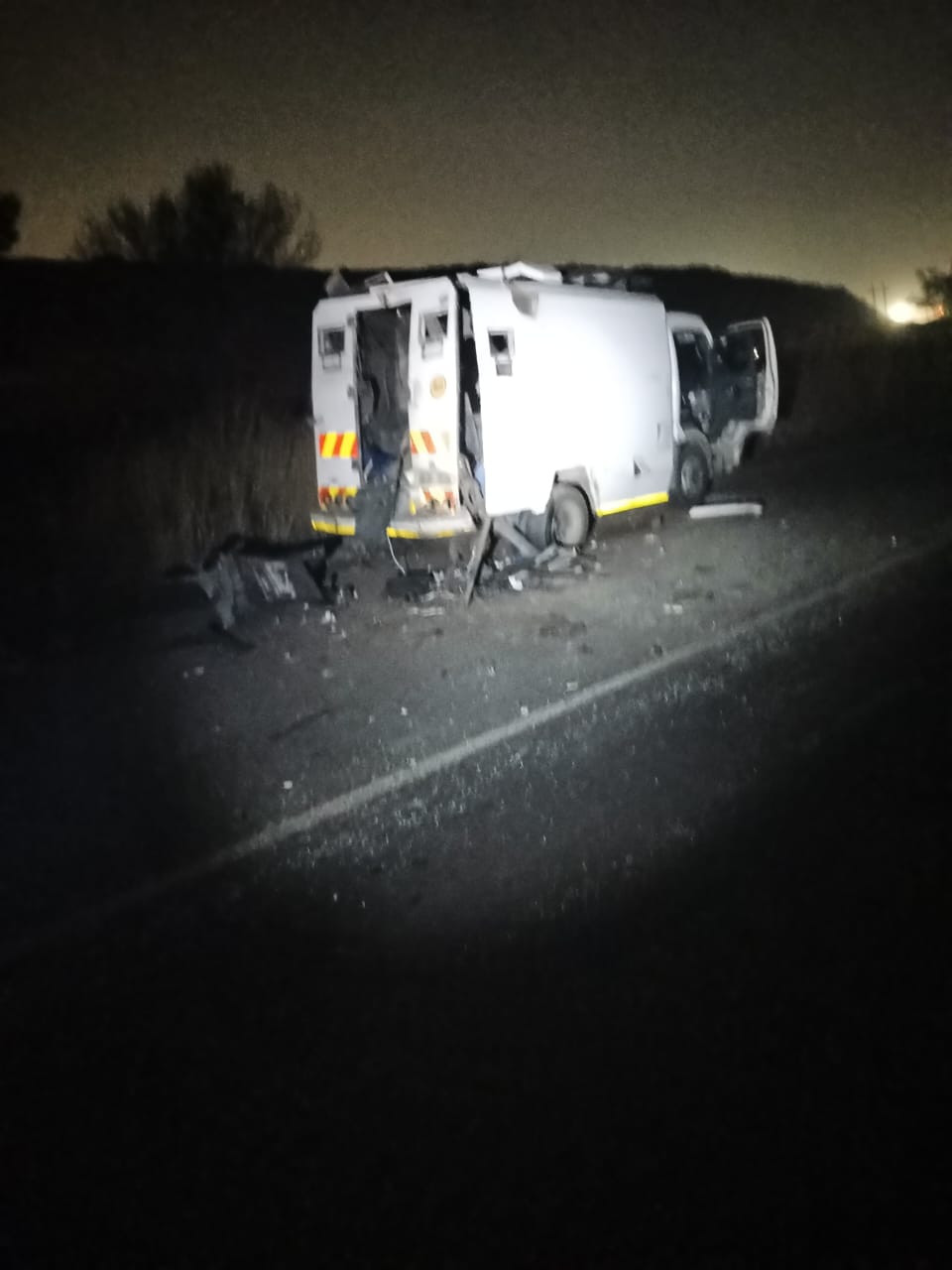 Police seek for information following the bombing of cash van