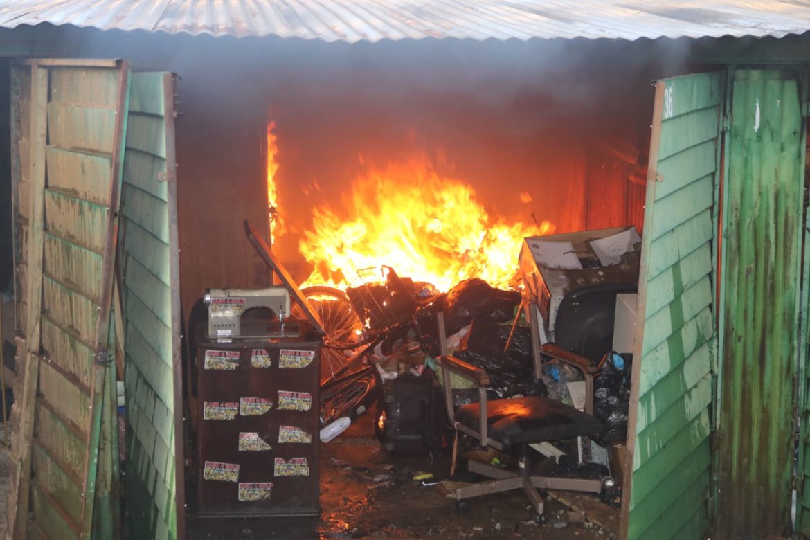 The fire was very intense due to the fire load in the storerooms, and this caused fire to spread from one room to another at a quick and abnormal pace”