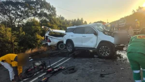 Eleven people were killed including a Michaelhouse pupil and his parents in a collision on the R622 Greytown Road on Saturday. Picture: Midlands EMS