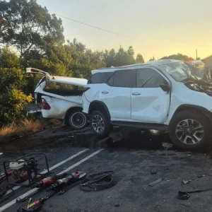 Eleven people were killed including a Michaelhouse pupil and his parents in a collision on the R622 Greytown Road on Saturday. Picture: Midlands EMS